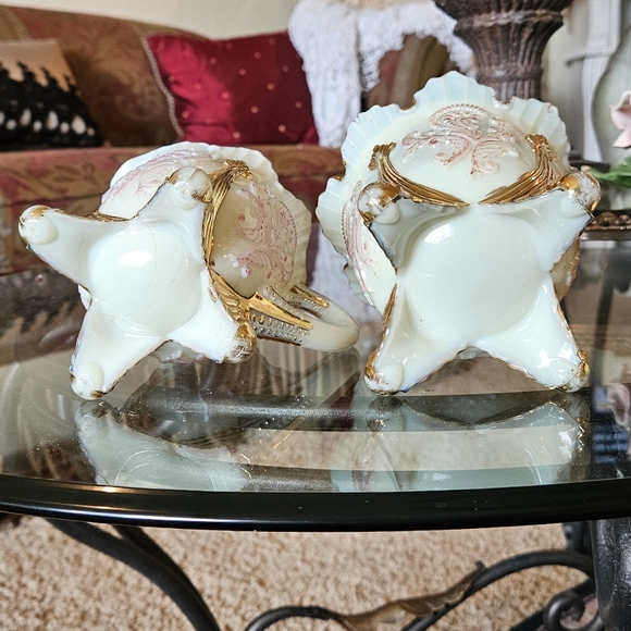 Northwood Inverted Fan Sugar Creamer Spooner Uranium Custard Glass Antique EAPG - Picture 6 of 16